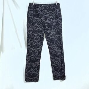 Mary Jane Marcasiano Black Lace Gray Pants